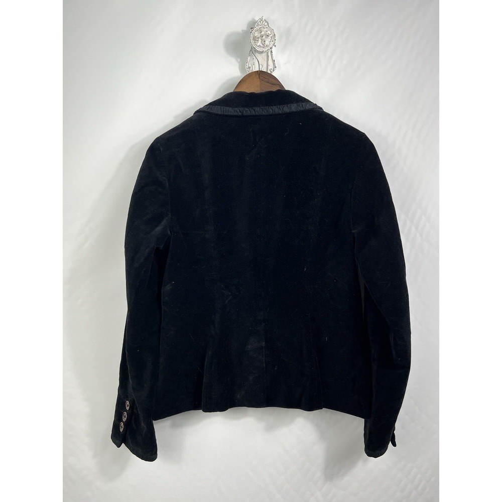 Boden Women';s Jacket Size 12 Black Velvet Long Sleeve Dark Romantic Whimsygoth - Picture 6 of 13